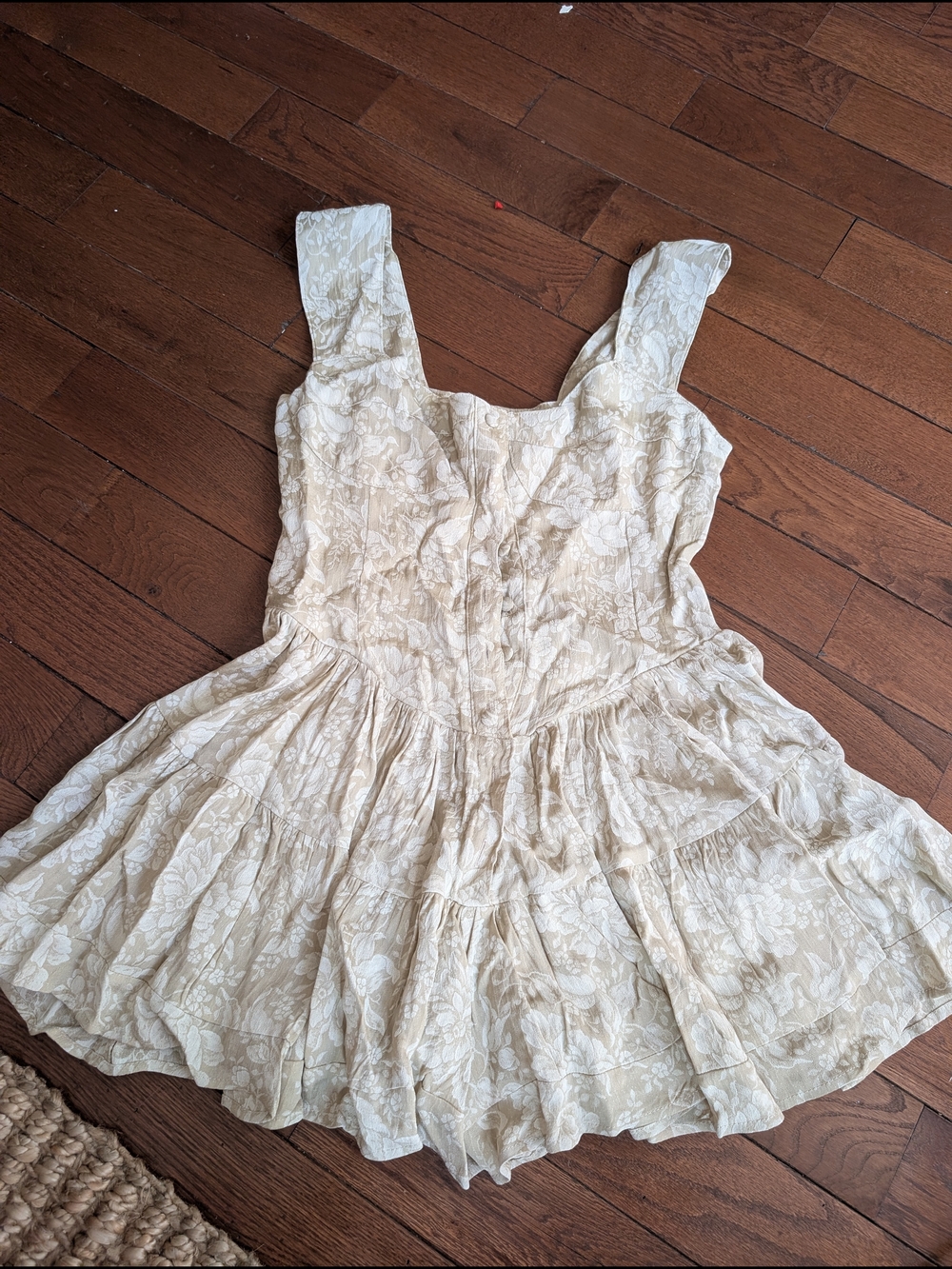 Vanessa Mooney Cream Floral Romper